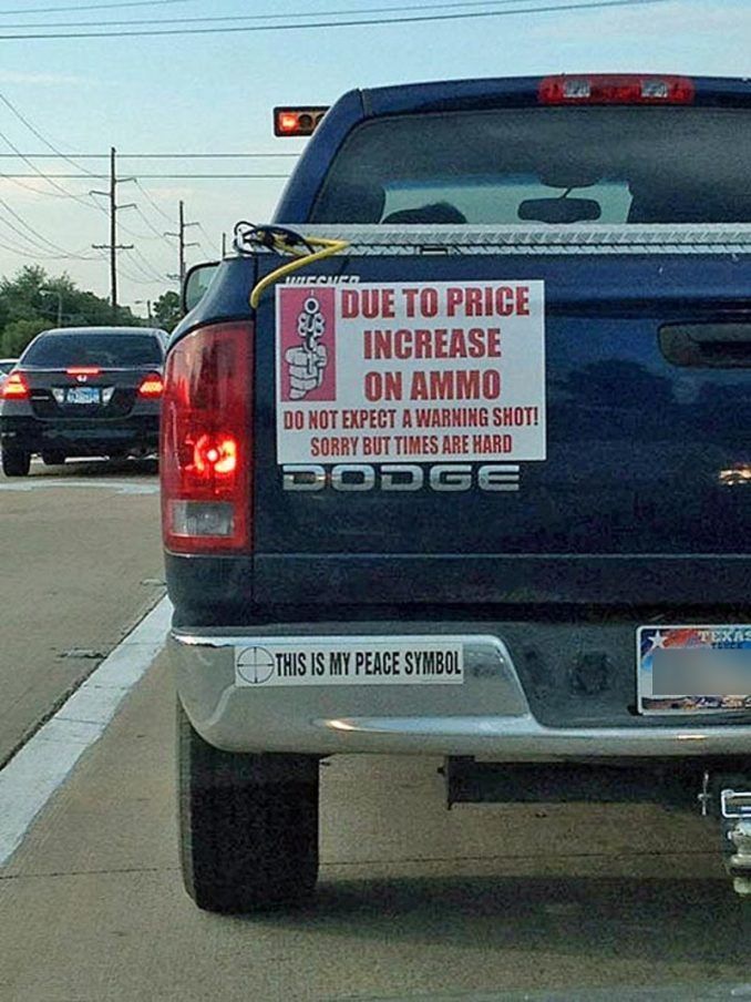 Peace Symbol On Bumper Sticker Leaves Gun Control Activists Outraged