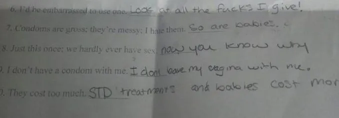 Jordan Fridman Sex-Ed Homework