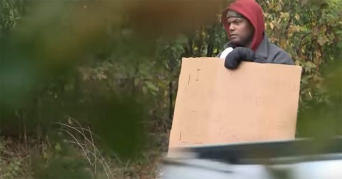 Cop Poses As Homeless Man To Catch People Texting And Driving