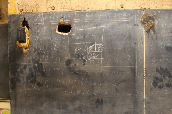 Construction Crew Finds Chalkboards From 1917 After Tearing Down Wall